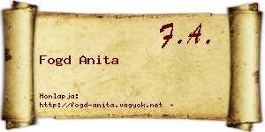 Fogd Anita névjegykártya